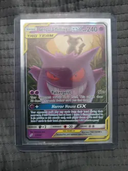 Gengar & Mimikyu GX Tag Team Pokemon Card 240 HP Holo Rare - Image 1