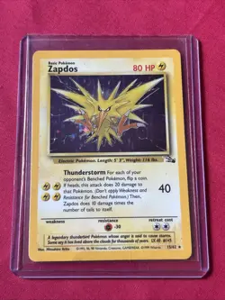 Zapdos 15/62 Holo Shiny Card Excellent Condition Pokemon (T8) - Image 1