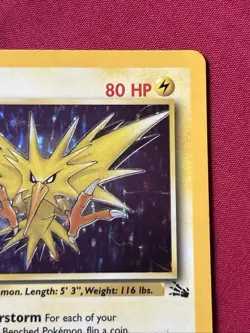 Zapdos 15/62 Holo Shiny Card Excellent Condition Pokemon (T8) - Image 4