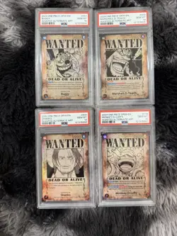 PSA 10 One Piece OP09 Wanted Card Sequential Set - Emperors in the New World ENG - Image 1