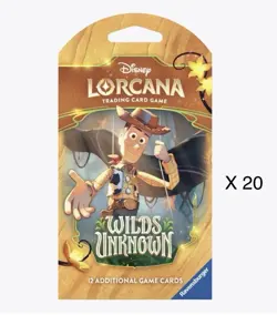 Disney Lorcana TCG: Wilds Unknown Sleeved Packs Lot of 20 Brand New - Image 1