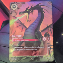 Disney Lorcana TCG Maleficent - Monstrous Dragon SC Promo Holo 5 Ruby EN - Image 1