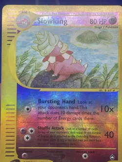 Slowking 34/147 Aquapolis Reverse Holo Rare Pokemon Card WOTC - LP-EX TCG - Image 3