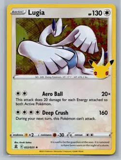 Lugia Celebrations #022/025 Holo Rare Pokemon Card - Image 1
