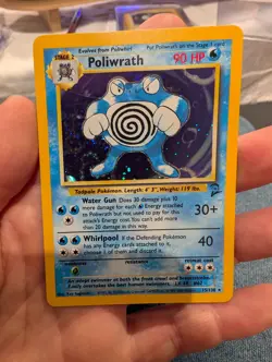 Poliwrath - Holo Rare - 15/130 Base Set 2 Pokemon Card - Image 1