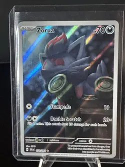 Pokemon TCG Zorua Card 075/064 SV Shrouded Fable Illustration Rare - Image 1