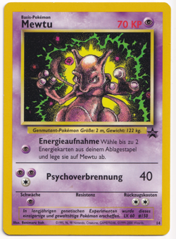 Pokemon TCG Mewtu 14 Black Star Promo Deutsch Card Rare Vintage Wizards - Image 1