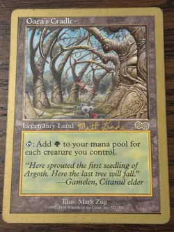 Gaea's Cradle - Matt Linde - 1999 English World Championship Card, Light Play LP - Image 1