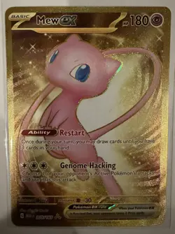Pokemon TCG Mew EX Hyper Rare Gold Holo Card Scarlet & Violet 151 Series - Image 1