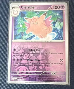 Clefable 036/165 Reverse Holo NM Pokemon Card Scarlet & Violet 151 - Image 1