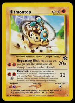 Pokemon Card - Hitmontop Wotc Black Star Promo 37 Promo - Image 1