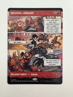 Maximum Carnage Comic Book Showcase Borderless MTG Magic Card NM Near Mint SPM - Image 1