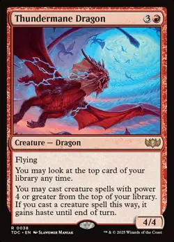 MTG Thundermane Dragon, NM-Mint, English Commander: Tarkir: Dragonstorm - Image 1