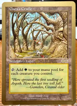 MTG-(Magic The Gathering)-Gaea's Cradle #4 NM 99 World Championship (Matt Linde) - Image 1