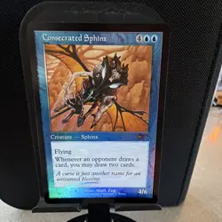 Wizards of the Coast MTG Consecrated Sphinx Foil Retro Frame MagicFest Mythic - Image 1