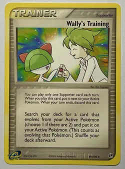 Wally’s Training 89/100 (NM) Uncommon EX Sandstorm 2003 Pokemon Card TCG - Image 1