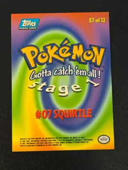 Squirtle 07 E7 of 12 Pokemon Topps - Image 2