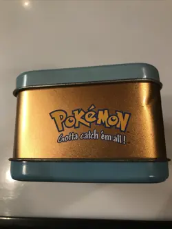 POKEMON Storage Box tin mini lunchbox 1998 Nintendo / Accessory Network card '99 - Image 4
