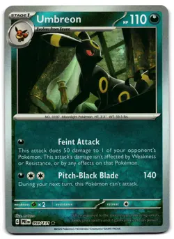 Umbreon 059/131 - 🌊 Prismatic Evolutions Pokemon POKE BALL Reverse Holo 🖤 - LP - Image 1