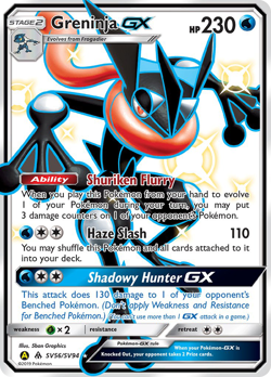 Pokemon - Greninja GX SV56/SV94 Hidden Fates Shiny Vault - Shiny GX Rare - NM - Image 4