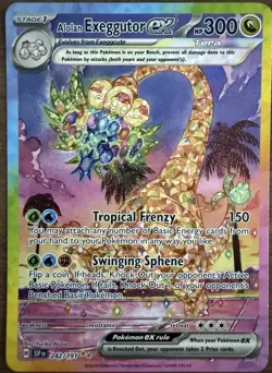 Alolan Exeggutor ex 242/191 SIR Full Art Holo Sv08: Surging Sparks Pokemon NM - Image 1