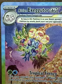 Alolan Exeggutor ex 242/191 SIR Full Art Holo Sv08: Surging Sparks Pokemon NM - Image 2