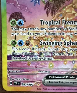 Alolan Exeggutor ex 242/191 SIR Full Art Holo Sv08: Surging Sparks Pokemon NM - Image 4