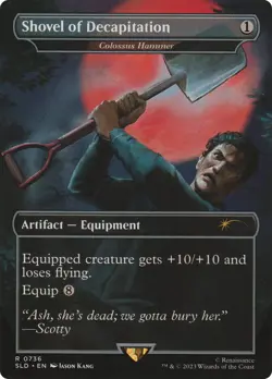 MTG Colossus Hammer Shovel of Decapitation Evil Dead Secret Lair 736 Borderless - Image 1