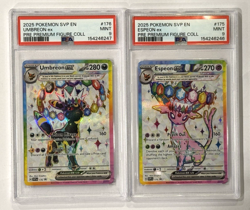 POKEMON UMBREON ESPEON SEQUENTIAL SVP 175 176 PROMO PRISMATIC EVOLUTIONS PSA 9 - Image 1