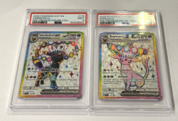 POKEMON UMBREON ESPEON SEQUENTIAL SVP 175 176 PROMO PRISMATIC EVOLUTIONS PSA 9 - Image 2