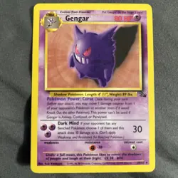Gengar 20/62 Pokemon Fossil 2000 Non Holo NM 🔥 - Image 1