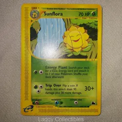 Pokemon Skyridge 105/144 Sunflora - Common - Damaged - Image 3