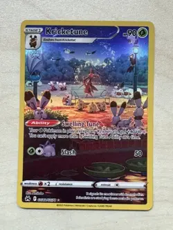 Pokemon TCG Kricketune GG02/GG70 Crown Zenith: Galarian Gallery Holo Rare NM - Image 1
