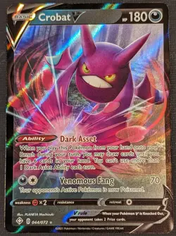 Pokemon TCG Shining Fates Holo Crobat V 044/072 Ultra Rare - Image 1