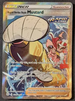 Rapid Strike Style Mustard (Full Art) TG27/TG30 Brilliant Stars NM Pokemon TCG - Image 1