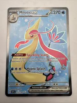 Pokemon TCG Milotic Ex Ultra Rare 217/191 Surging Sparks NM - Image 1