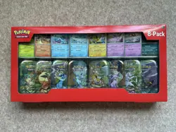 Pokemon TCG: Prismatic Evolutions Costco Mini Tins 8 Pack | New & Sealed #1 - Image 1