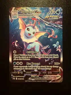 The Pokemon Company Pokemon TCG Vaporeon VMAX SWSH182 Promo Holo English 2021 - Image 1