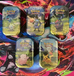 🔥Pokemon TCG Ascended Hero's Mini Tins X5- One of each art SEALED🔥 - Image 1