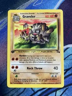 Pokemon 1999 Fossil First Edition: Graveler (37/62) LP - Image 1