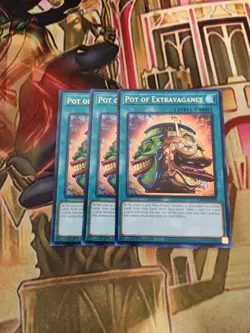 3X Pot of Extravagance - RA01-EN059 - Ultra Rare 1st Edition NM Yugioh - Image 1