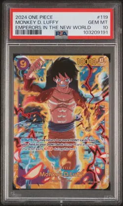 2024 ONE PIECE OP09-EMPERORS IN THE NEW WORLD #119 MONKEY D. LUFFY PSA 10 - Image 1
