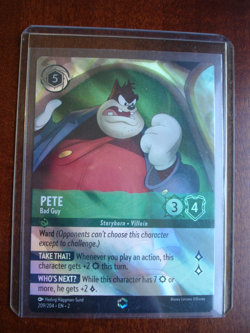 Pete Bad Guy 209/204 Disney Lorcana - Rise of the Floodborn - Enchanted Rare - Image 1