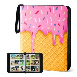 Ice Cream Drip Baseball Card Binder Trading Card Binder Portable Collector Ca... - Image 1