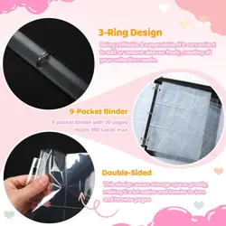 Ice Cream Drip Baseball Card Binder Trading Card Binder Portable Collector Ca... - Image 4