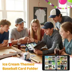 Ice Cream Drip Baseball Card Binder Trading Card Binder Portable Collector Ca... - Image 5