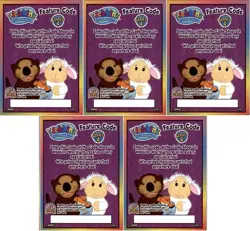 5x WEBKINZ SERIES 4 FEATURE CODE CARDS Five (5) Unused Codes EBAY MESSAGED - Image 1