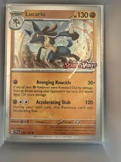 Miscellaneous Cards & Products #114/198 Lucario (Scarlet & Violet Stamp) - Image 1