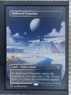 MTG UNF Hallowed Fountain Borderless UNF 277 Non-Foil - Image 1