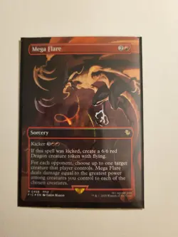 Magic TCG MTG - Mega Flare - Borderless Foil - NM - Image 1